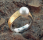 Preview: Silber-Ring vergoldet mit Zuchtperle